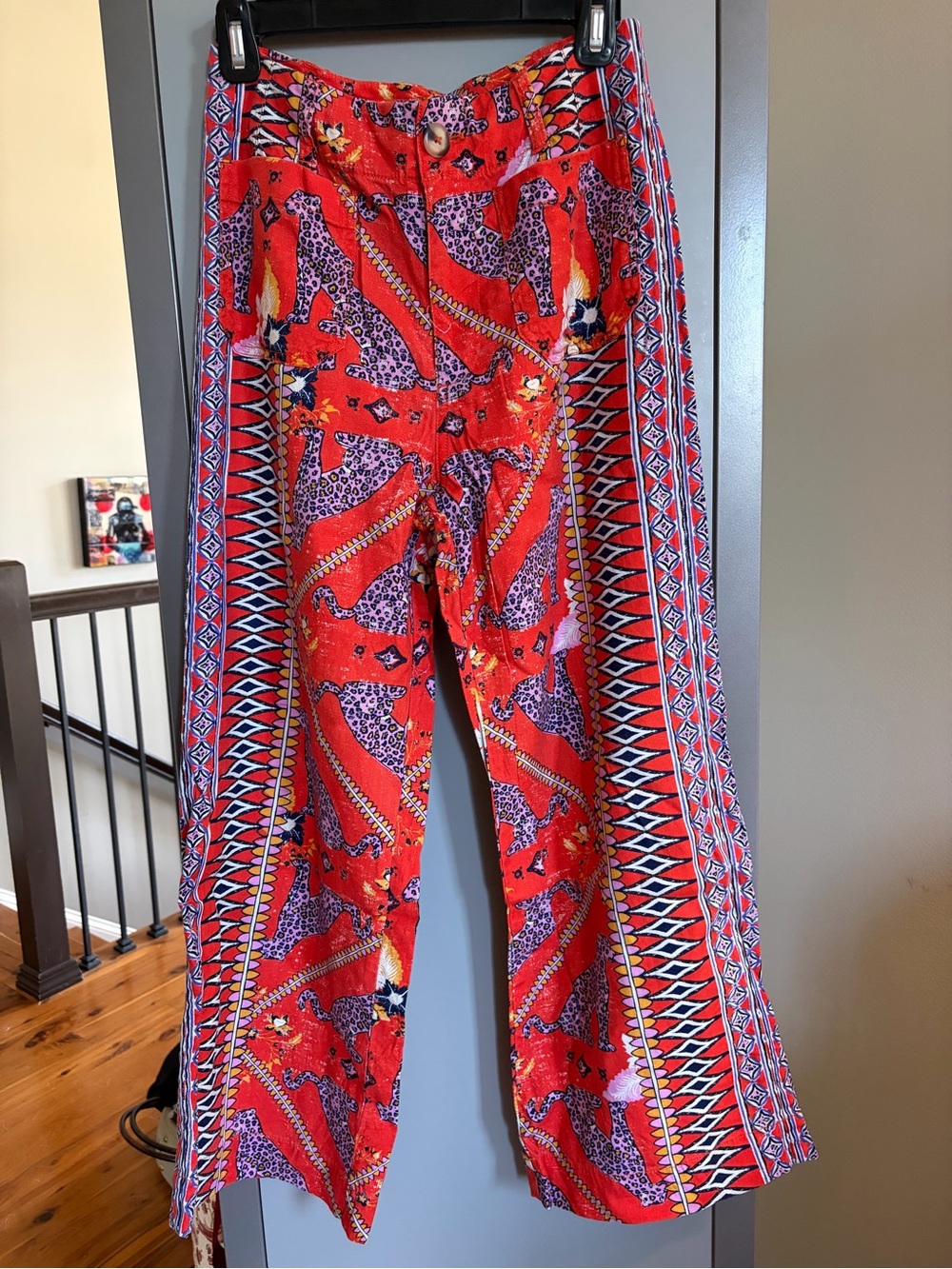 Anthropologie panther colette Pants with Purple Accents